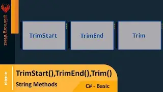 C# Tutorial - Basic - 052 - String Methods - TrimStart(),TrimEnd(),Trim()