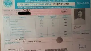 My CA foundation result card 😍🤗 #icai #cafoundation #cainter #cafinal