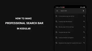 How to create search option in your app in kodular, thunkable etc