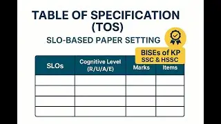 Table of Specification: SLO Based Paper Setting