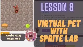 code org Express Course Lesson 8 Virtual Pet with Sprite Lab