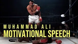 Muhammad Ali giving an inspirational speech