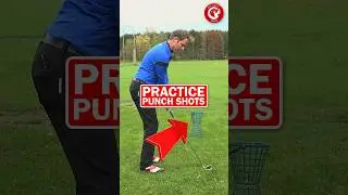 This is how you practice your punch shots on the driving range #shorts