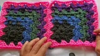 Mitered granny square crochet | Absolutely for beginners | Warning: Very very slow tutorial