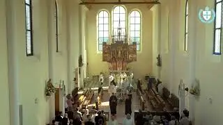 Consécration de l'autel du Rosaire - sortie de messe