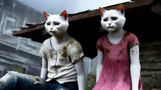 Brother and sister cats rescued by Good Food after war#cat #ai #cutecat #catlover #kitten #lovestory