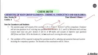 How to prepare for CHEM 202TH? || BSc 2nd year #bsc #hpu #exam #2024