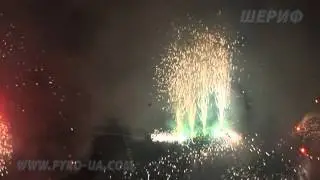 Наземный фейерверк огненное колесо горизонтальное