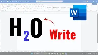 How to write h2o in Word [MICROSOFT] | How to write h2o in word microsoft using keyboard