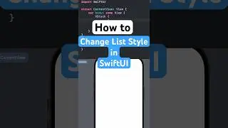 Change List Style for List in SwiftUI