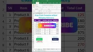 Copy paste formula so easy in excel 