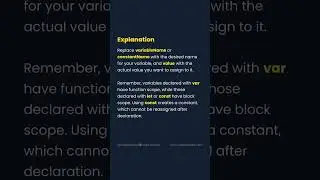 Understanding Variables in JavaScript | YouTube Shorts