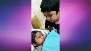 Advik chit chatting with his little brother 😘❤️