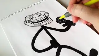 Draw Trollface Friday Night Funkin Mod FNF character