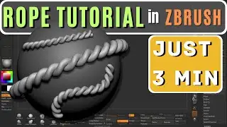 ROPE Beginner TUTORIAL IN ZBRUSH II 3 MIN II