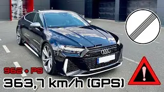 363,7 km/h (226 mph) | HGP Audi RS7 C8 | 962 PS | 🚀🚀🚀 World’s fastest Audi RS7?