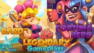 25.0 - All New BARD Legendary Card and FORTUNA Legendary Hero - Gameplays - DEV BUILD Rush Royale