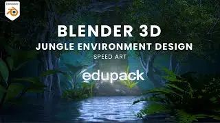 jungle Scene in Blender | Blender lighting tutorial Speed tutorial ( සිංහල )