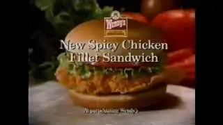 Wendy's - Spicy Chicken Fillet Sandwich Commercial (1992)
