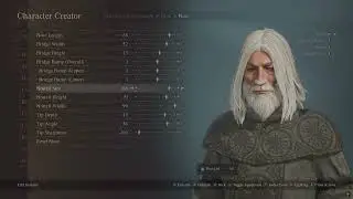 Dragon's Dogma 2 Gandalf the White sliders.