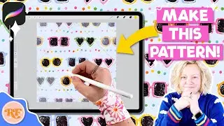 Create a Seamless Sunglasses Pattern in Procreate | Diamond Method Tutorial + Free Stamp Brushes!