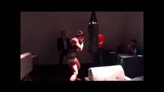 Danyelle Wolfe Olympic Qualifier throwing bombs on the bag with EFD Sports StrikeTec sensors