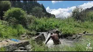 African Man Performs Love  Ritual