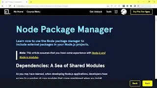 Learn Node js  - Introduction to Node.js  - Node Package Manager