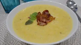 Очень вкусный КУКУРУЗНЫЙ СУП-ПЮРЕ С БЕКОНОМ/ Простой рецепт