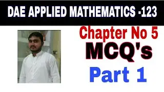 DAE math 123 1st year || Applied Mathematics 123 ||Chapter no 5||Part 1|| MCQs