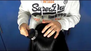 ASMR Hair Brushing + Scalp Massage (Very Relaxing)