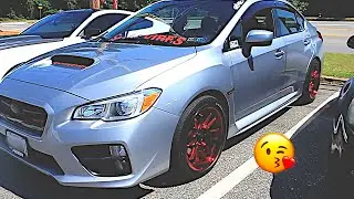 Wheel color on the WRX is fire and this boy choppin he cammed