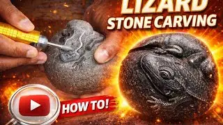 Mind-Blowing Lizard Stone Carving Tricks Unveiled | stone carving tutorial