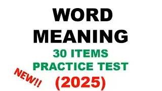 Word Meaning Practice Test for Civil Service Exam | Civil Service Exam Reviewer