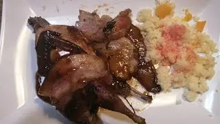 Перепелки в медово-гранатовом соусе с грушами. Приготовьте обязательно.