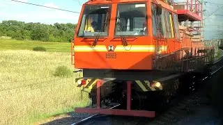 Из ОКНА ПОЕЗДА, отправление из Курска в Южном направлении / Traveling around Russia by train