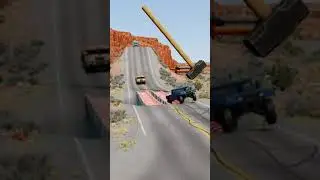 Police protected monster truck beamng drive #shorts #beamngcrashes #crashdrive #beamngdrivemods
