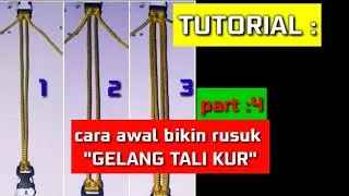 TUTORIAL :CARA BIKIN GELANG TALI KUR ( cara awalan bikin rusuk gelang tali kur )