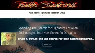 Bruce R Fenton and the search for alien techno signatures...