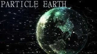 Futuristic digital planet Earth in data flow animation (After Effects + Stardust)