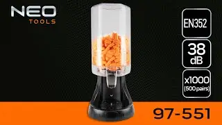 Dozownik z wkładkami przeciwhałasowymi 38dB, 500 par 97-551 NEO