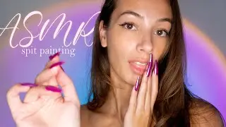 ASMR Spit Painting on YOU 🎨💦 intense wet mouth sounds 4K