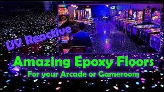 The Best Floor for an Arcade. UV Reactive Epoxy.