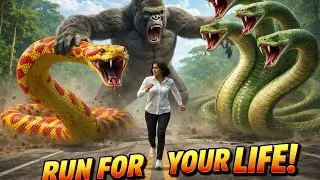 Alone Girl Faced Giant Yellow Anaconda & White Cobra! Rescue Survival Story | Wildlife Documentary