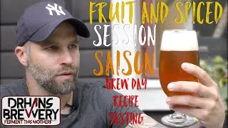 Spiced and fruity session saison - brewday, recipe & tasting!