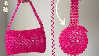 How to make a round beaded bag (tutorial with 10mm beads)