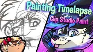 MrOuttaStyle Twitch Banner Art Timelapse! | Clip Studio Paint Speedart