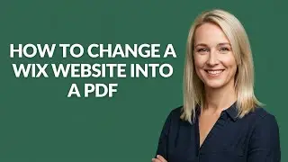 HOW TO CHANGE A WIX WEBSITE INTO A PDF - Julia'sTutorials