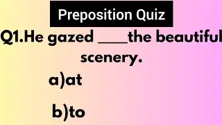 Preposition Quiz| Grammar Test