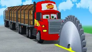 Big & Small Long Mack Truck vs Saw Blades in Teardown